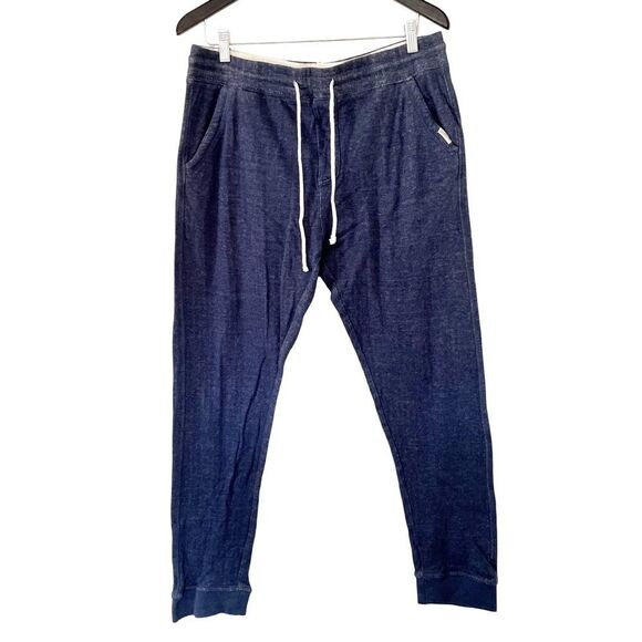 Denver Hayes Dark Blue Heathered U35 Relaxed Tapered Ankle Jogger Pants - Picture 1 of 6